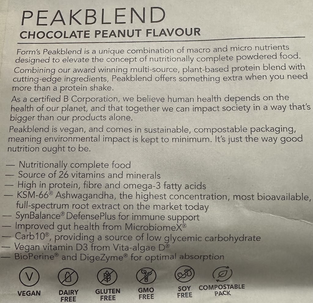 Form Vegan protein powder meal replacement